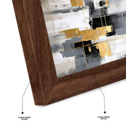 "AK Frames Sleek 24X10"" Walnut Thin Modern Picture Frame - Slim And Design For Posters, Prints And Photos - Elegant Wall Frame Decor" - thumbnail 7
