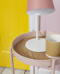 Nöa & Nani Noa & Nani Flora Round Small Metal Side Table End Occasional Table In Pink - thumbnail 3