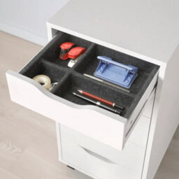 White Drawer Unit 5 Drawers Storage Office Desk Cabinet 36X70Cm - thumbnail 4