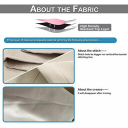 Waterproof Quilted Door Curtain Heavy Duty Self-Adhesive Thermal Insulated Drape Beige - thumbnail 4