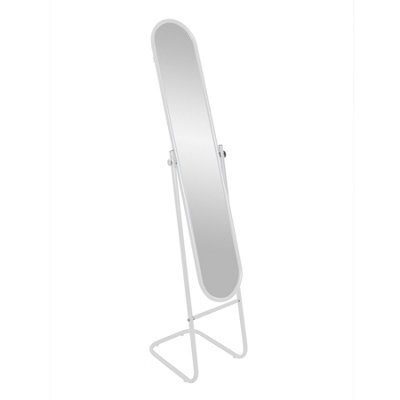 Harbour Housewares Round Full-Length Mirror - 153Cm X 30Cm - White - Large Tall Freestanding Mirror For Bedrooms & Hallways - image 1