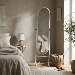 Harbour Housewares Round Full-Length Mirror - 153Cm X 30Cm - White - Large Tall Freestanding Mirror For Bedrooms & Hallways - thumbnail 9