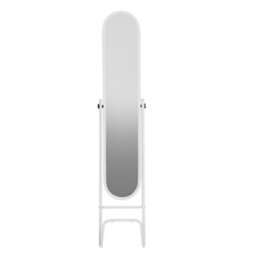 Harbour Housewares Round Full-Length Mirror - 153Cm X 30Cm - White - Large Tall Freestanding Mirror For Bedrooms & Hallways - thumbnail 4