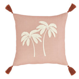 Catherine Lansfield Paradiso Tufted Palm 45X45Cm Cushion Clay - thumbnail 4