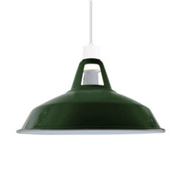 Green Metal Lampshades (2 Pack) Retro Modern Ceiling Light Shades For Bedroom & Kitchen - thumbnail 7