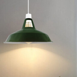 Green Metal Lampshades (2 Pack) Retro Modern Ceiling Light Shades For Bedroom & Kitchen - thumbnail 3