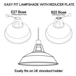 Green Metal Lampshades (2 Pack) Retro Modern Ceiling Light Shades For Bedroom & Kitchen - thumbnail 5