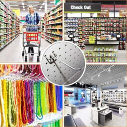 60 Pack Metal Pegboard Wall Hooks, For Pegboards, Display Boards, Supermarket Shelves, Hardware Stores (5 And 10 Cm) - thumbnail 5