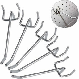 60 Pack Metal Pegboard Wall Hooks, For Pegboards, Display Boards, Supermarket Shelves, Hardware Stores (5 And 10 Cm) - thumbnail 4