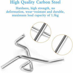 60 Pack Metal Pegboard Wall Hooks, For Pegboards, Display Boards, Supermarket Shelves, Hardware Stores (5 And 10 Cm) - thumbnail 3