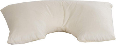 Lancashire Textiles Inset Spine Align Orthopaedic Pillow For Neck And Shoulder Pain Hollowfibre Filling With Free White Pillowcase - image 1