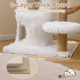 Costway Indoor Cat Tree 93Cm Cat Tower W/ Real Solid Wood Branches & Scratching Posts - thumbnail 8