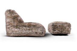 Littens Brown Bear Faux Fur Large Lounger Bean Bag Gaming Seat 90Cm X 75Cm - thumbnail 5