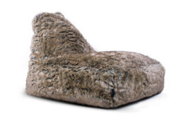 Littens Brown Bear Faux Fur Large Lounger Bean Bag Gaming Seat 90Cm X 75Cm - thumbnail 2
