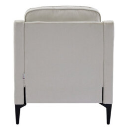 Darphe Beige White Single Sofa Armchair With Metal Legs, 70Cm W X 72Cm D X 81Cm H - thumbnail 4
