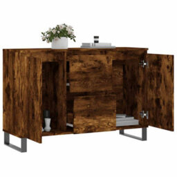Berkfield Durable Sideboard Smoked Oak 104X35X70 Cm Engineered Wood - thumbnail 4