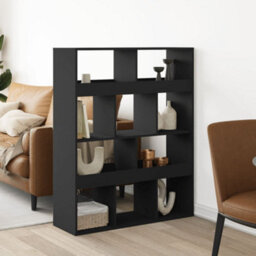 Berkfield Room Divider Black 100X33X125.5 Cm Engineered Wood - thumbnail 1