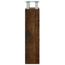 Berkfield Shoe Cabinet Smoked Oak 63X24X104 Cm Engineered Wood - thumbnail 7