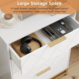 Dark Grey 8 Drawer Bedroom Dresser Steel Frame - thumbnail 3