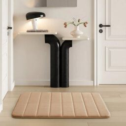 Ameha Memory Foam Bath Mat 40 X 60 Cm Beige Extra Soft & Comfortable Non Slip Bathroom Small Mat Washable Super Absorbent Mats - thumbnail 8
