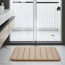 Ameha Memory Foam Bath Mat 40 X 60 Cm Beige Extra Soft & Comfortable Non Slip Bathroom Small Mat Washable Super Absorbent Mats - thumbnail 6