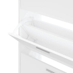 Berkfield Shoe Cabinet White 63X24X103 Cm Engineered Wood - thumbnail 6