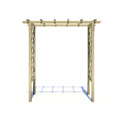 Shire Wooden Arch Trellis Pergola 6 X 3 Feet - L103 X W193 X H242.6 Cm - image 1