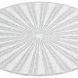 Biznest Pack Of 2 Silver Sparkle Round Round Mirrored Center Plate Candle Plate 20Cm