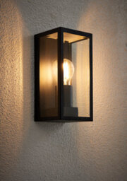 Anson Lighting Oxco Outdoor Wall Light Finished In Matt Black And Clear Glass - thumbnail 2