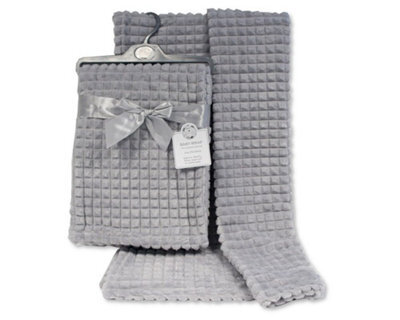 Kav Premium Fleece Baby Wrap Blanket - All-Season Comfort, Sustainable And Breathable, For Newborns, Infants, And Babies (Grey)
