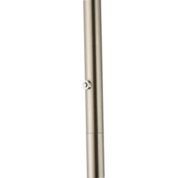 Happy Homewares Modern Led Uplighter Metal Floor Lamp In Satin Nickel With Memory Dimmer Button - thumbnail 4
