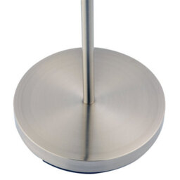 Happy Homewares Modern Led Uplighter Metal Floor Lamp In Satin Nickel With Memory Dimmer Button - thumbnail 5