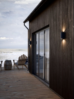 Nordlux Canto Outdoor Aluminium Wall Light Coastal/marine Safe Black,mains - image 1