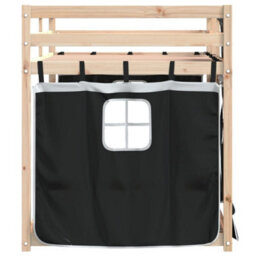 Berkfield Bunk Bed Without Mattress White&black 90X200 Cm Solid Wood Pine - thumbnail 6