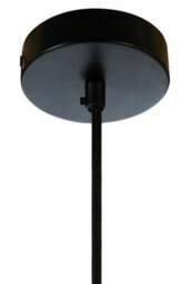 Orsina Large Black And Copper Pendant Light, Industrial Hammered Metal Ceiling Light, Brushed Copper Inner Shade - thumbnail 3