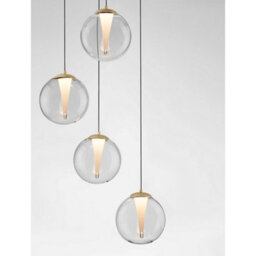 Luminosa Lighting Luminosa Galeo Cluster Pendant Ceiling Light Clear, Sandy Gold Triac Dimmable Led 25W 1765Lm 3000K - thumbnail 2