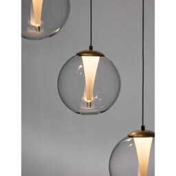 Luminosa Lighting Luminosa Galeo Cluster Pendant Ceiling Light Clear, Sandy Gold Triac Dimmable Led 25W 1765Lm 3000K - thumbnail 5