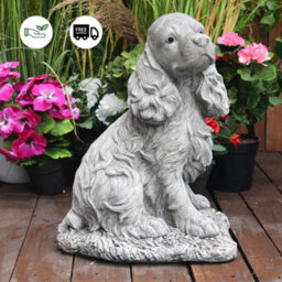 Cocker Spaniel Dog Stone Cast Garden Ornament - thumbnail 3