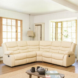 Astoria 242Cm X 242Cm Wide Reclining Corner Sofa - Cream