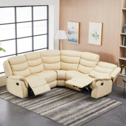 Astoria 242Cm X 242Cm Wide Reclining Corner Sofa - Cream - thumbnail 3