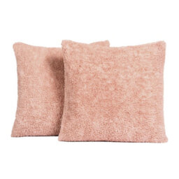 OHS 2 Pack Teddy Marl Fleece Cushion Covers, Blush - 45 X 45Cm - thumbnail 5
