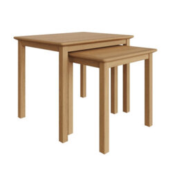 Fwstyle Natural Oak Veneer Nest Of 2 Tables - thumbnail 2