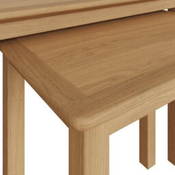 Fwstyle Natural Oak Veneer Nest Of 2 Tables - thumbnail 3