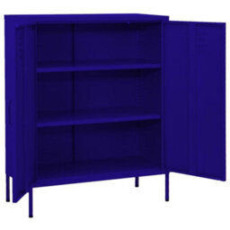 Berkfield Durable Storage Cabinet Navy Blue 80X35X101.5 Cm Steel - thumbnail 1