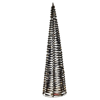 Urbn-Living Urbnliving 80Cm Height Black Christmas Tree Cone Pyramid Led Fairy Lights Tower Xmas Home Decoration - image 1