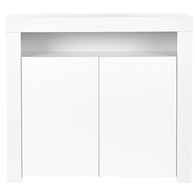 Casanova White 2-Door Sideboard With Led Lighting And 4 Shelves - Wyld And Coco - image 1
