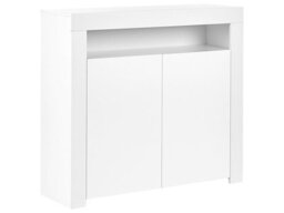 Casanova White 2-Door Sideboard With Led Lighting And 4 Shelves - Wyld And Coco - thumbnail 3