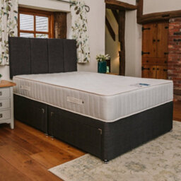 Divan Base Direct Topaz Back Care Orthopaedic Sprung Divan Bed Set 4Ft6 Double 4 Drawers  - Naples Slate - thumbnail 5