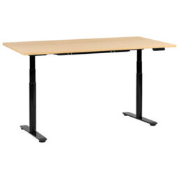 Beliani Electric Adjustable Standing Desk Destinas Black/ Light Brown 180 Cm 72 Cm - thumbnail 1