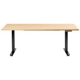 Beliani Electric Adjustable Standing Desk Destinas Black/ Light Brown 180 Cm 72 Cm - thumbnail 5